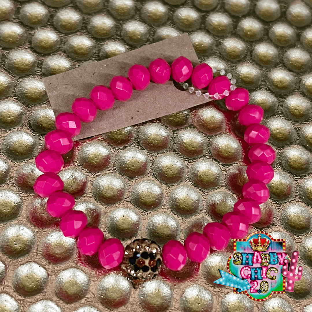 Hot pink store crystal bracelet