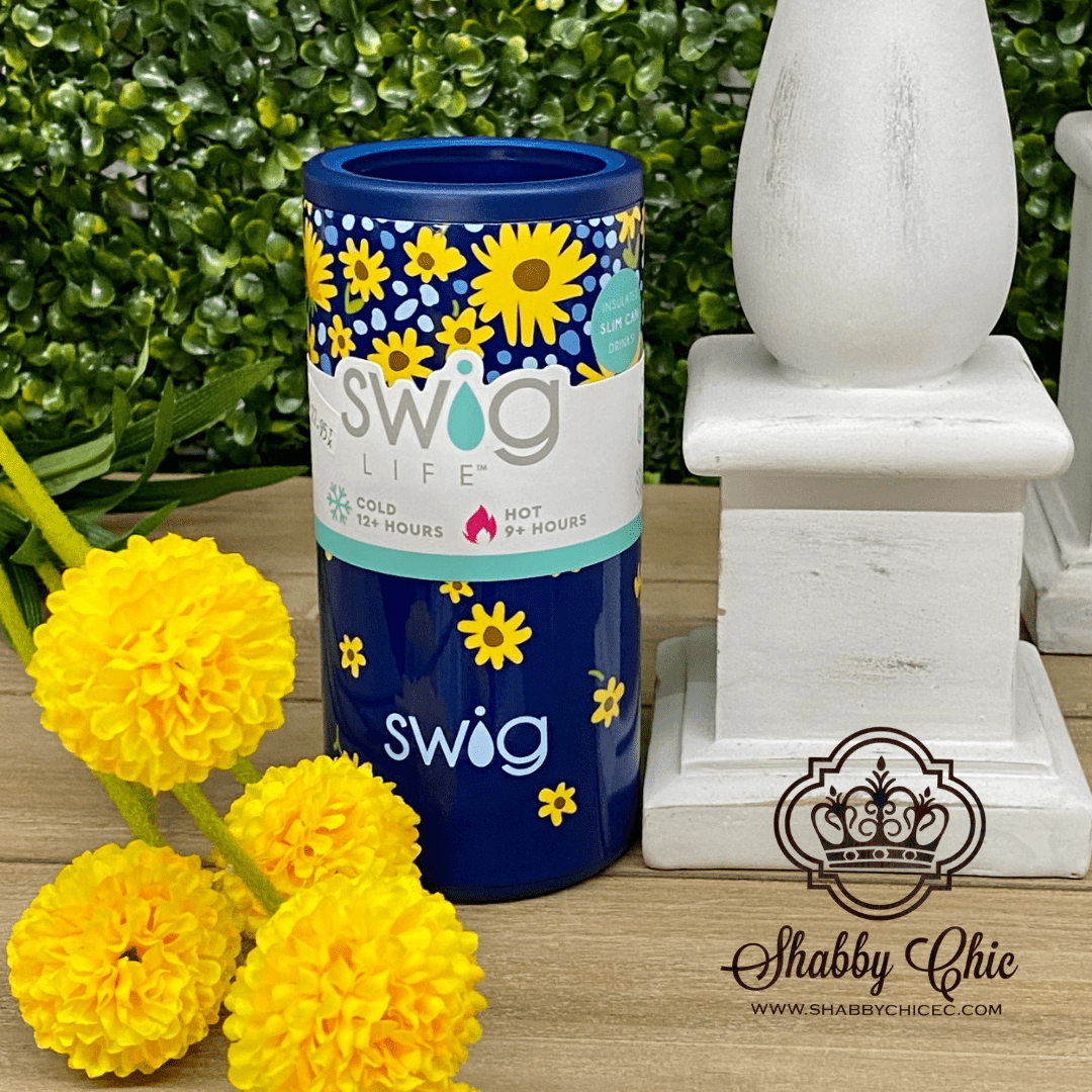 Swig Life Lazy Daisy Skinny Can Cooler (12oz)