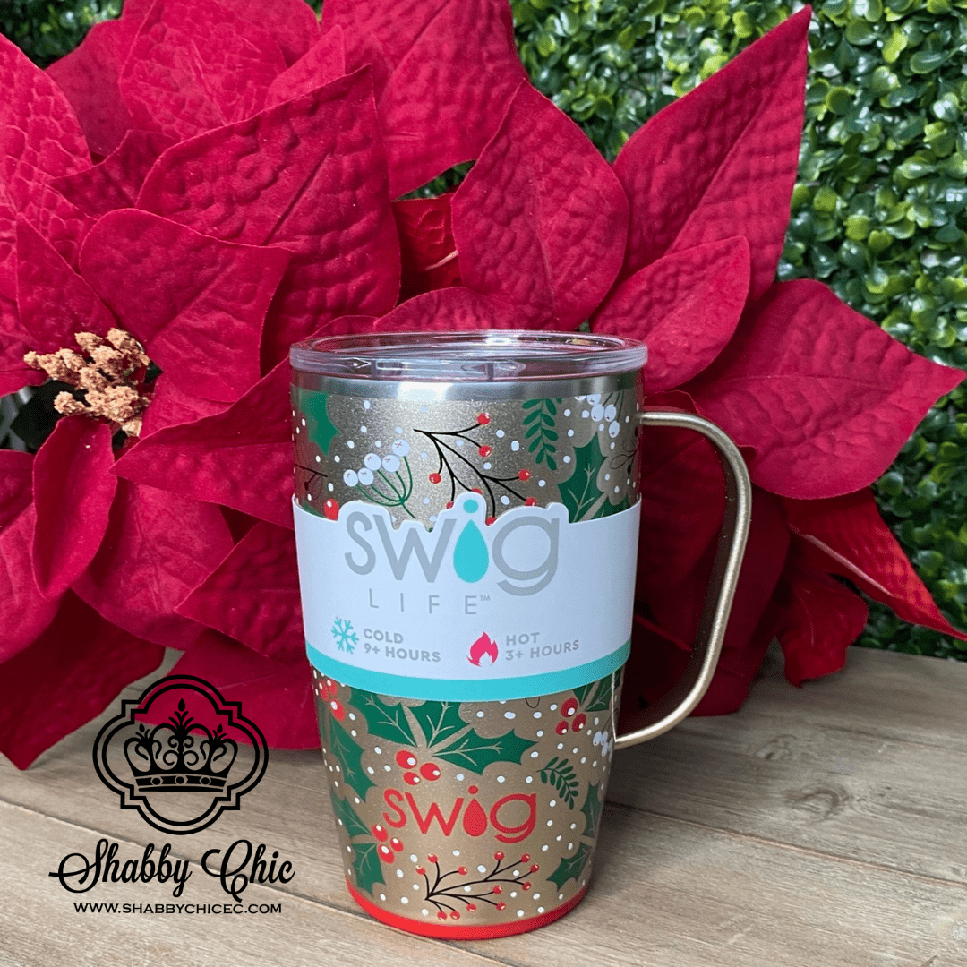 SWIG 18 oz. Mug with Handle {HOLLYDAYS} Insulated Stainless Steel