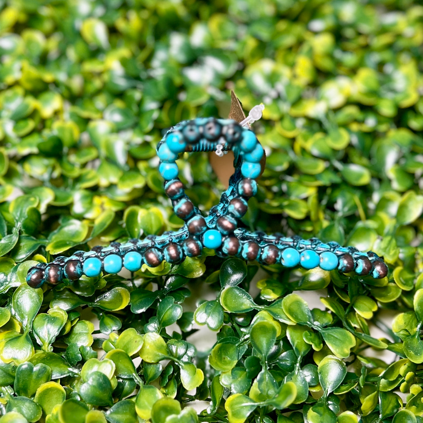 Faux Navajo Pearl and Turquoise Hair Clips