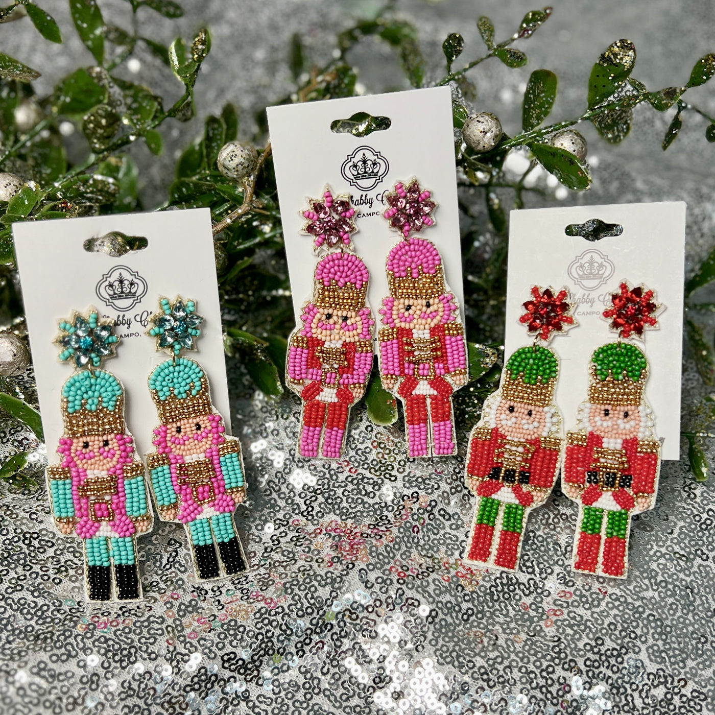 Beaded Nutcracker Earrings