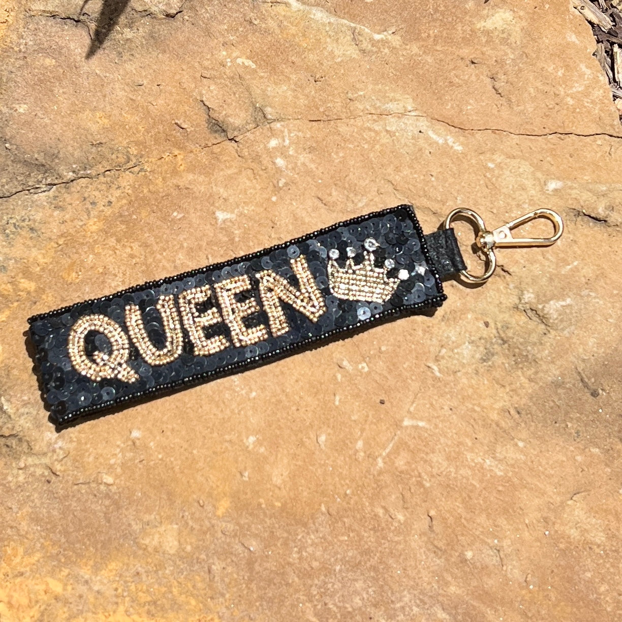 QUEEN Beaded Key Ring