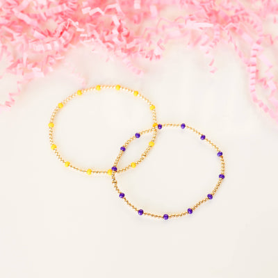 Dainty Poppi Bracelet in Purple: Standard 6.75 inch