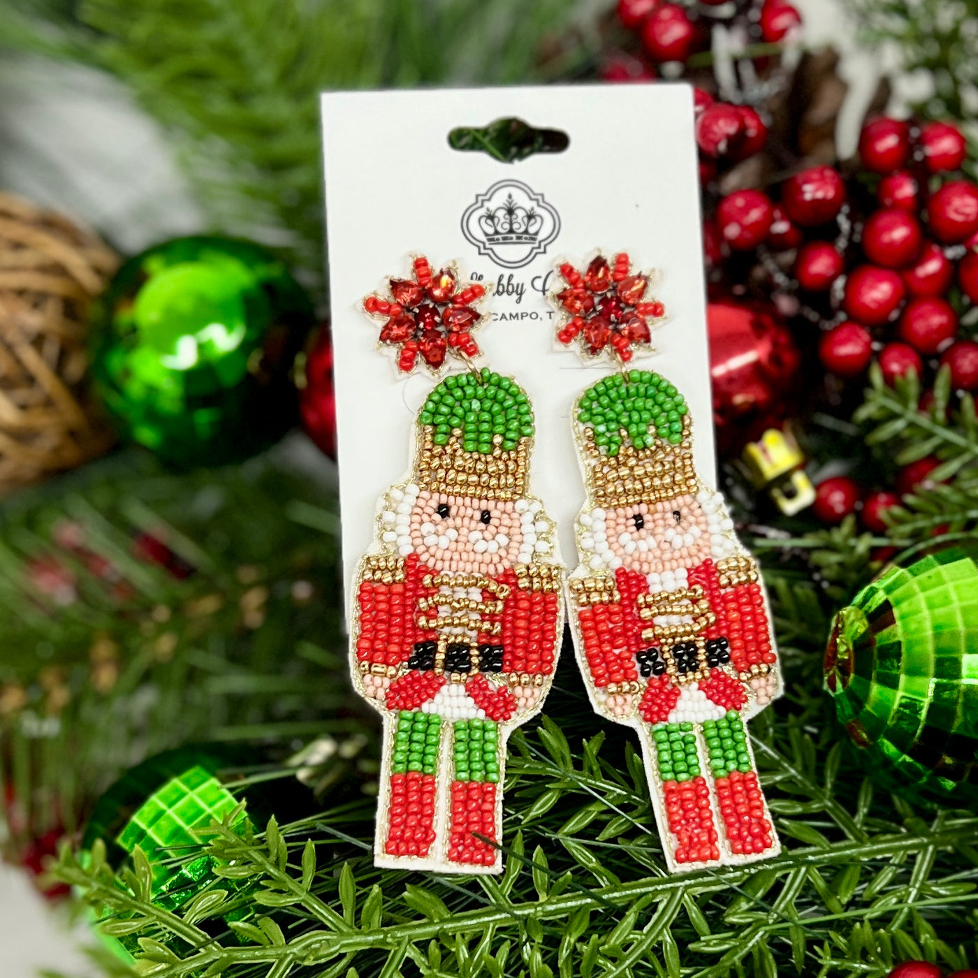 Beaded Nutcracker Earrings