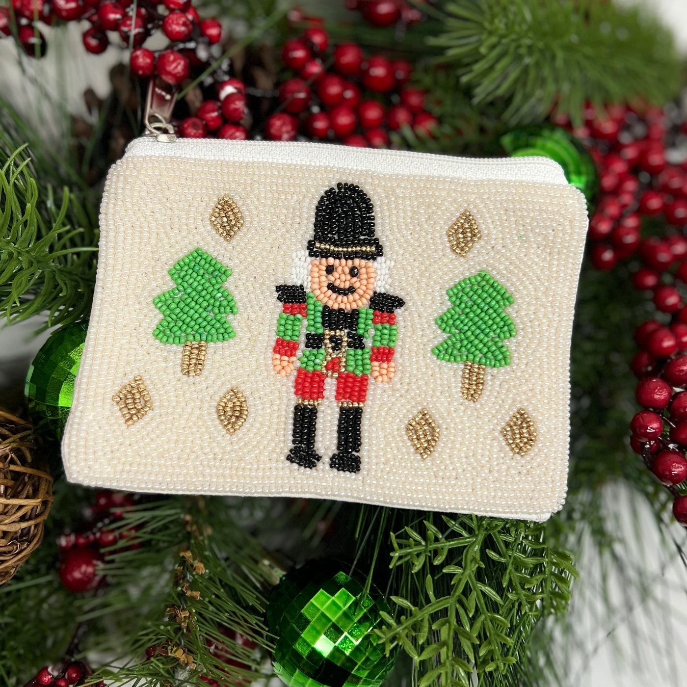 Beaded Nutcracker Coin Purse