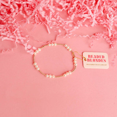 ILY Coastal Pearl Bracelet in Gold: Standard 6.75 inch