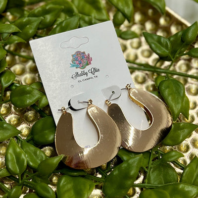 Flat Gold Hoop Earrings Shabby Chic Boutique and Tanning Salon