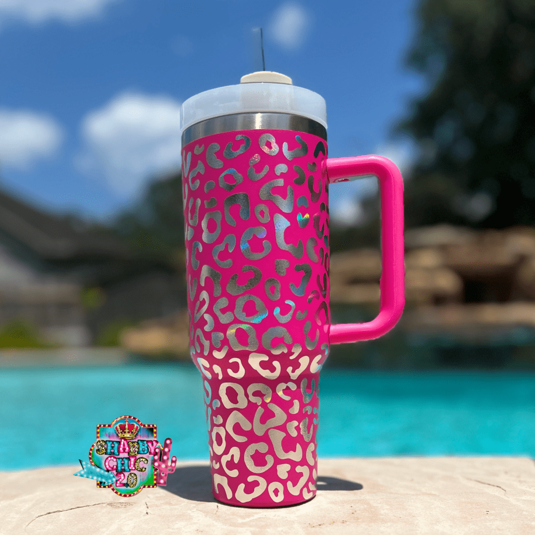 HOT PINK IRIDESCENT 40 OZ TUMBLER