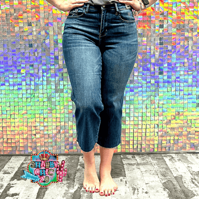 Judy Blue High Waist Wide Leg Crop Jeans Shabby Chic Boutique and Tanning Salon