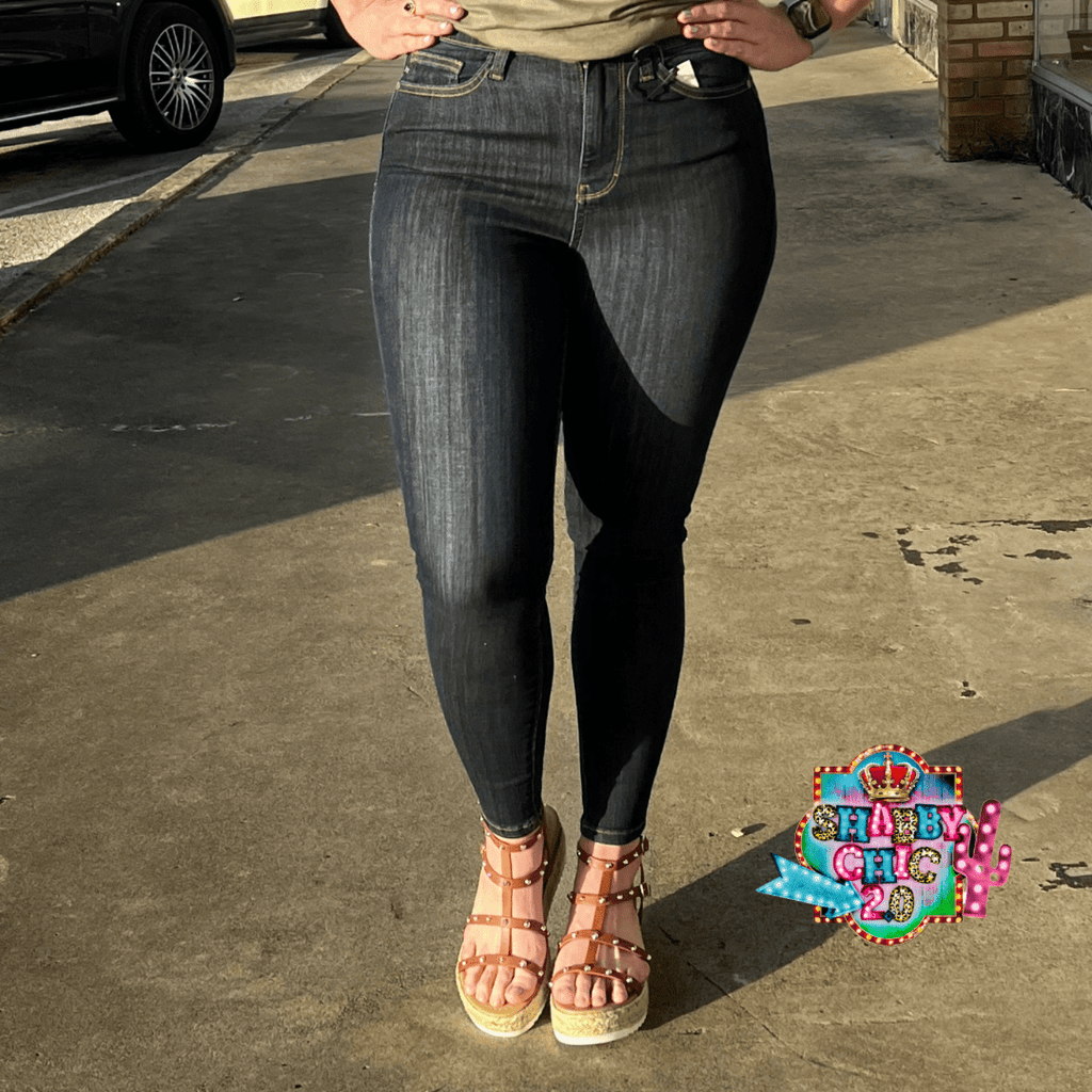 Judy Blue Tummy Control Non Distressed Jeans – Shabby Chic