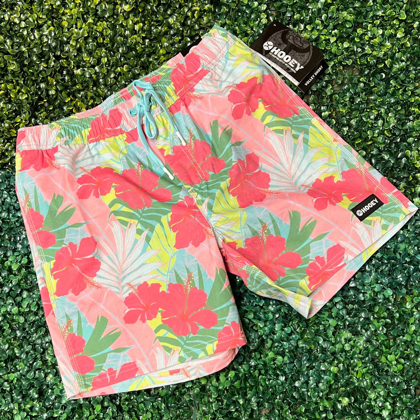 Men's Hooey "BIGWAKE" PALM LEAF BOARD SHORT W/LINER Shabby Chic Boutique and Tanning Salon