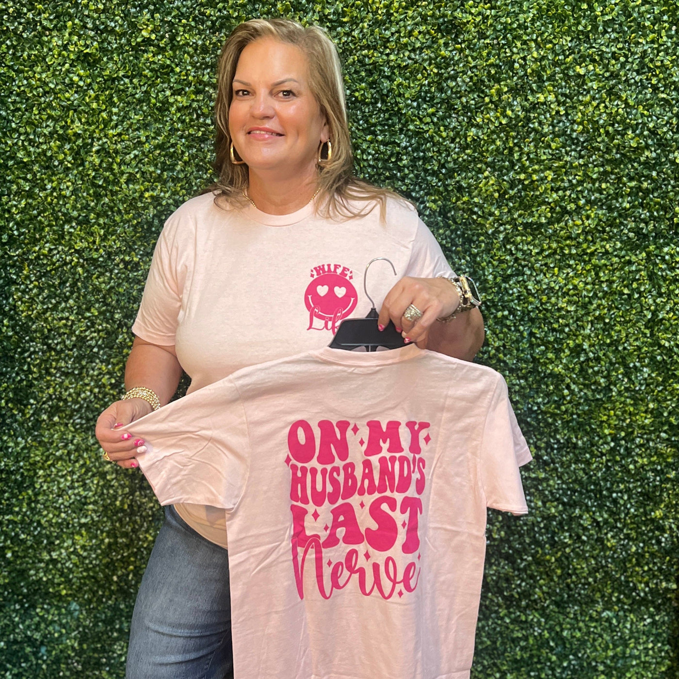 On My Husband's Last Nerve Tee Shabby Chic Boutique and Tanning Salon