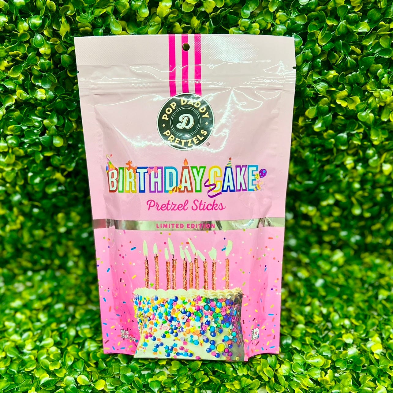 Pop Daddy - Birthday Cake Seasoned Pretzels (Limited Edition) 7.5oz Pop Daddy Snacks