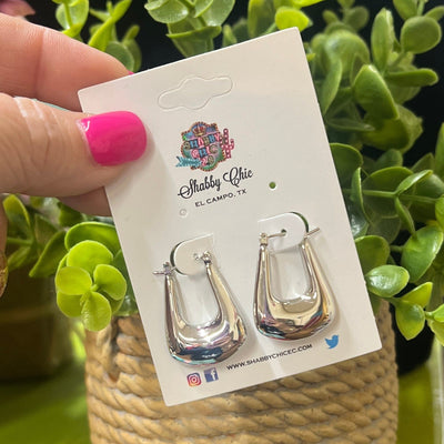 Simple Hoops - Silver Shabby Chic Boutique and Tanning Salon