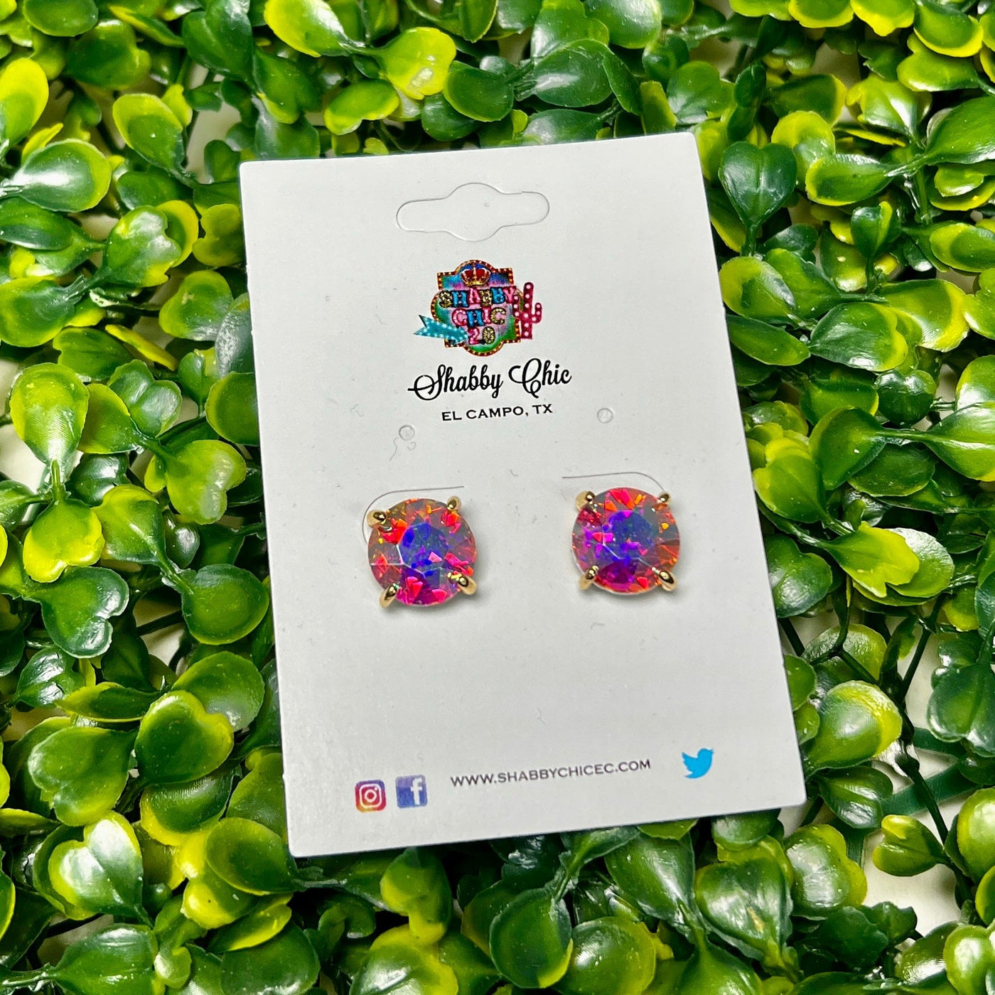 Talk of Town Earrings Shabby Chic Boutique and Tanning Salon Iridescent