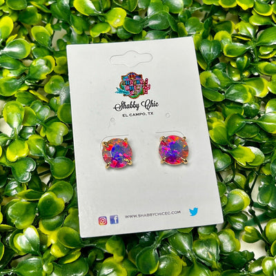 Talk of Town Earrings Shabby Chic Boutique and Tanning Salon Iridescent