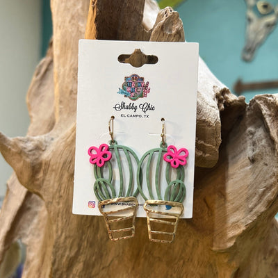 Cactus Earrings Shabby Chic Boutique and Tanning Salon