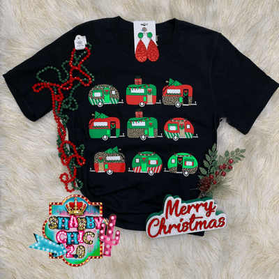 Camper Christmas Tee Shabby Chic Boutique and Tanning Salon