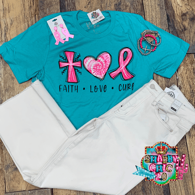 Faith Hope Cure Tee Shabby Chic Boutique and Tanning Salon