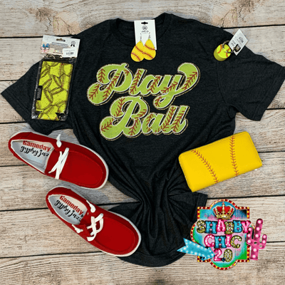 Play Ball Tee - Softball Shabby Chic Boutique and Tanning Salon