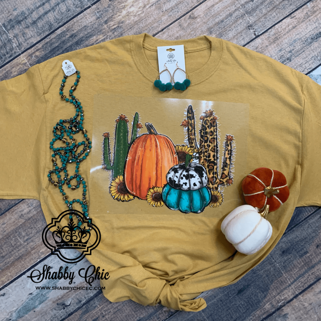 Pumpkins and Cactus Tee Shabby Chic Boutique and Tanning Salon