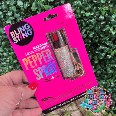 Rainbow Bling Case Pepper Spray Shabby Chic Boutique and Tanning Salon