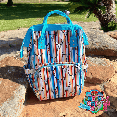 Serape Aztec Diaper Bag Backpack Shabby Chic Boutique and Tanning Salon
