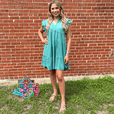 Simply Me Dress - Turquoise Shabby Chic Boutique and Tanning Salon