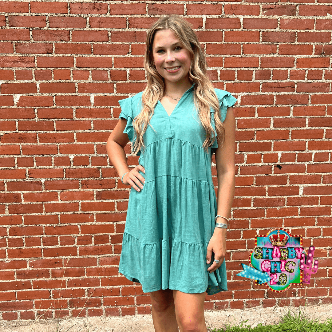 Simply Me Dress - Turquoise Shabby Chic Boutique and Tanning Salon