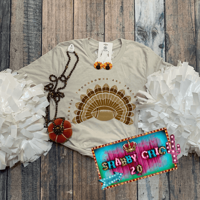 Turkey, Touchdowns and Thankfulness Tee Shabby Chic Boutique and Tanning Salon